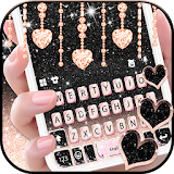 Black Pink Glitter Keyboard Theme icon