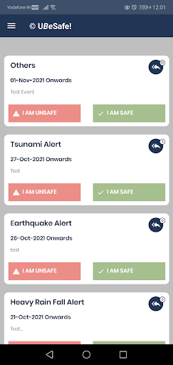 UBeSafe! Screen 3