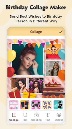 Android application Birthday Photo Collage Maker screenshort
