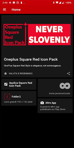 Square Red Icon Pack Oneplus S