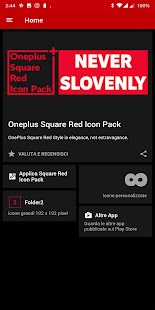 Quadratisches rotes Symbolpaket Oneplus S Screenshot