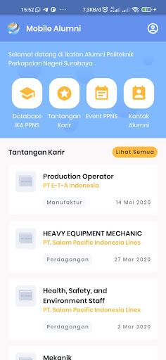 Android application PPNS Mobile Alumni screenshort