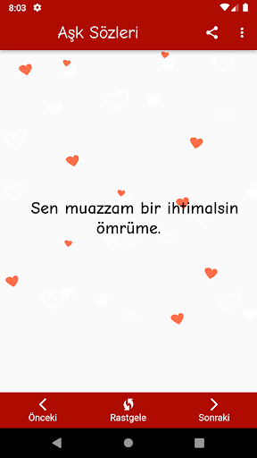 Sevgiliye Sözler (Aşk Sözleri) Screen 3