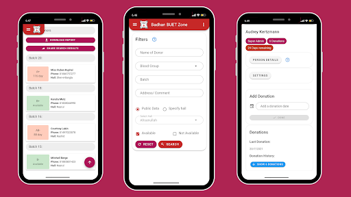Android application Badhan, BUET Zone screenshort