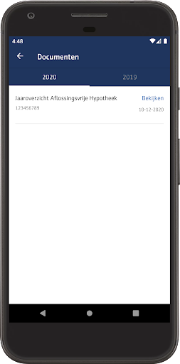 Android application Mijn Aegon screenshort