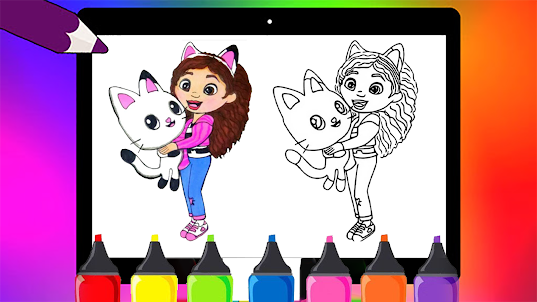 colorir a dollhouse da Gabby