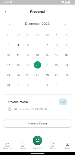 Garuda Attendance Screen 3
