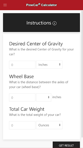 Android application PineCar Calculator screenshort