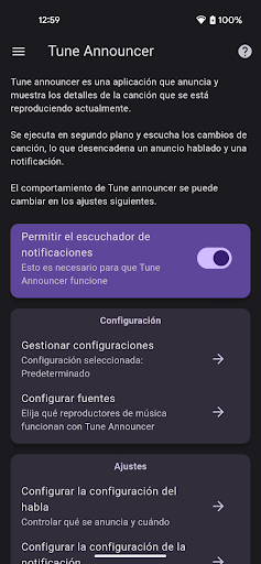 Vista previa de la aplicación