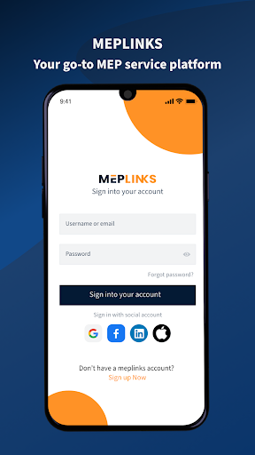 Android application MEPLINKS screenshort