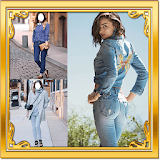 Women Blue Jeans Photo Montage icon