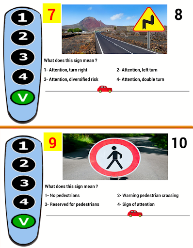 Drivers license exam 02 Screen 3