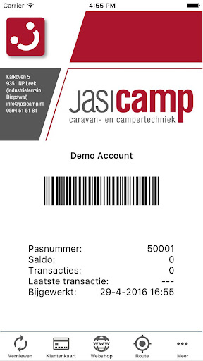 Android application Jasicamp screenshort