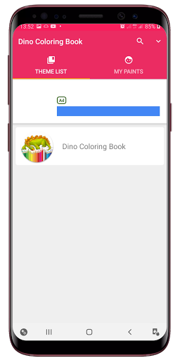 Android application Dinosaur Coloring Book screenshort