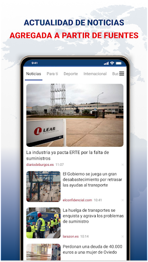 Android application España Noticias screenshort