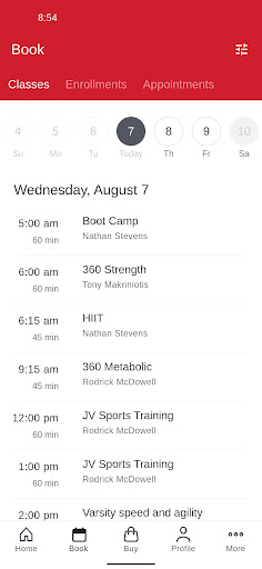 Fast Twitch Training App Screen 2