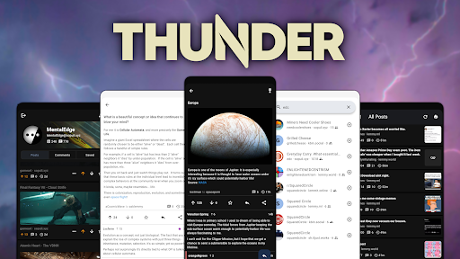 Android application Thunder for Lemmy screenshort