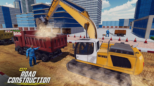 Heavy Sand Excavator Sim City Road Construction screenshots 2