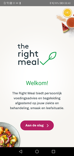Android application The Right Meal screenshort