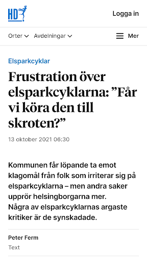 hd.se - Helsingborgs Dagblad Screenshot 1 - AppWisp.com
