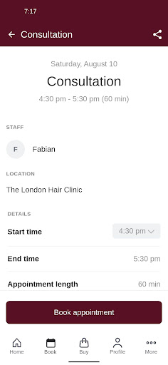The London Hair Clinic Screen 3