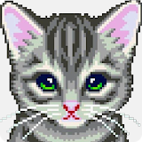 Cat PixelCraft color by number - pixel art drawbox icon