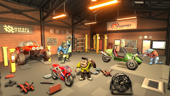 Real Car Racing 3D Animal Game 1.2 APK screenshots 9