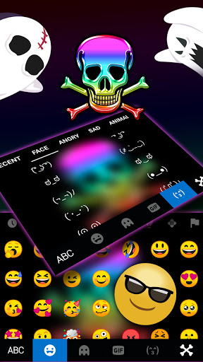 Rainbow Color Skull Keyboard B Screen 3