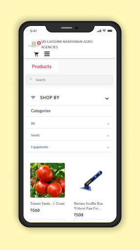 Android application Narayanan Agro screenshort
