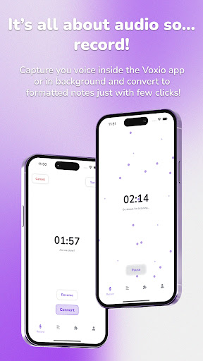 Voxio: Audio to Formatted Text Screen 3