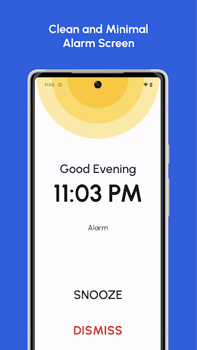 Android application Minimal Alarm Clock screenshort