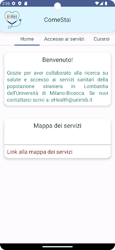 Android application ComeStai screenshort