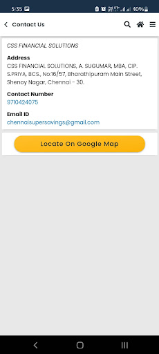 Android application CSS Financial Solutions screenshort