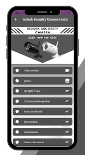 ieGeek Security Camera guide