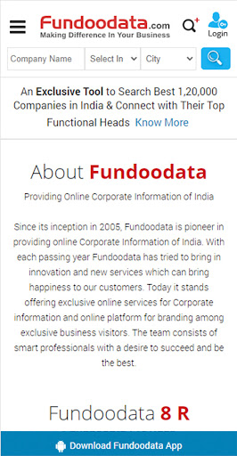 Fundoodata Indian Company Data Screenshot 2 - AppWisp.com
