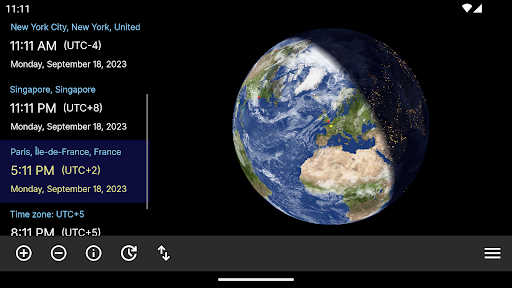 Globe Time Screen 2