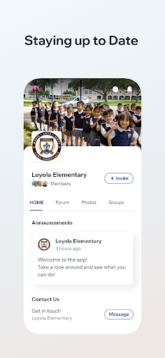 Android application Loyola Elementary screenshort