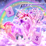 Colorful Rainbow Unicorn Keyboard Theme icon