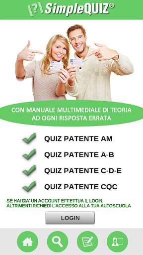 Android application Simple QUIZ PATENTE screenshort