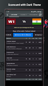 Screenshot 2 IND vs WI Live Cricket Score android