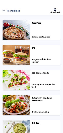 Android application Roshan App screenshort