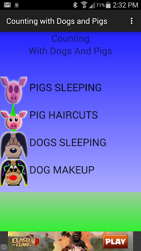 Android application Counting With Dogs And Pigs screenshort