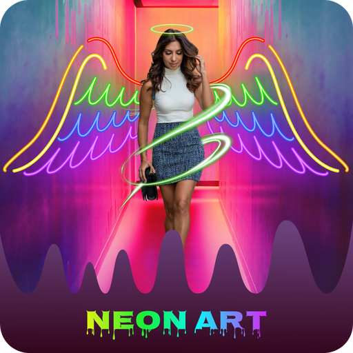 Neon Art Photo : Spiral Effect logo