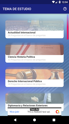 Android application Examen de Conocimientos - ADP screenshort