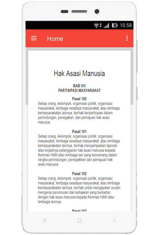 UU Tentang HAM Hak Asasi Manusia