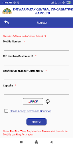 Android application KCCB Dharwad screenshort