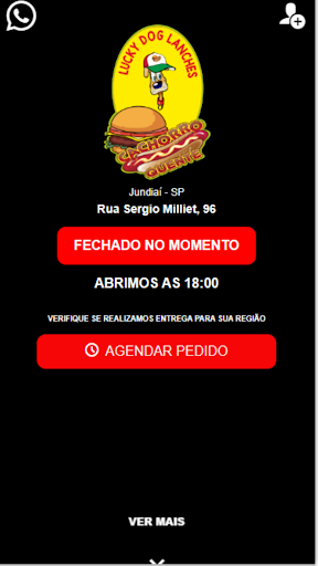 Android application Lucky Dog Lanches screenshort