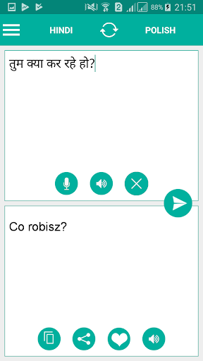 Android application Polish Hindi Translator screenshort