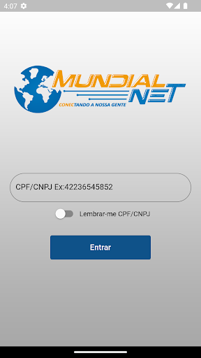 Android application MUNDIAL NET FIBRA screenshort