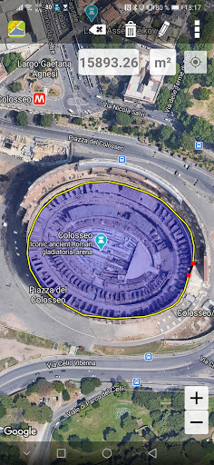 Android application Maps Ruler Area Calculator screenshort